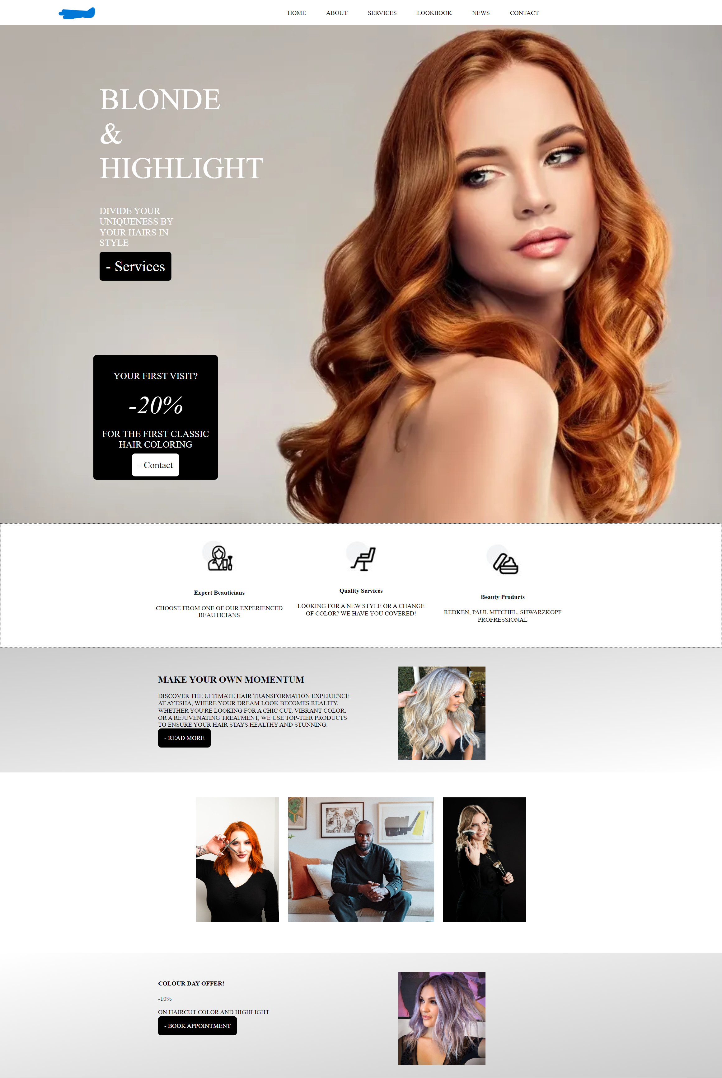 Hair Salon Website Demo